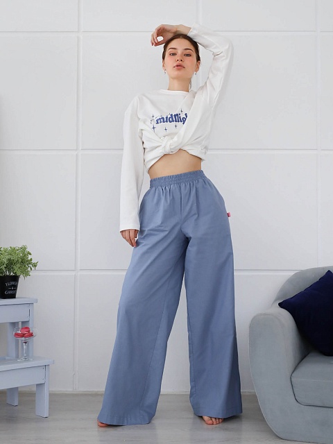 Комплект пижамный "Midnight"лонглив и брюки в Оренбурге